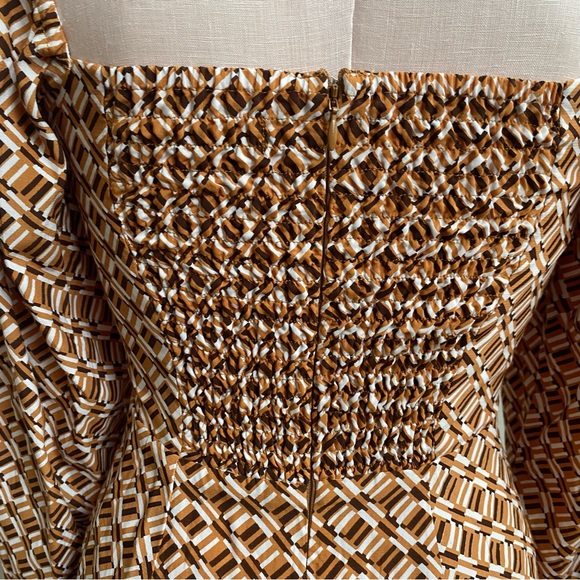 Faithful The Brand Boyd Mini Dress Del Camaron Print Tan - Picture 6 of 13